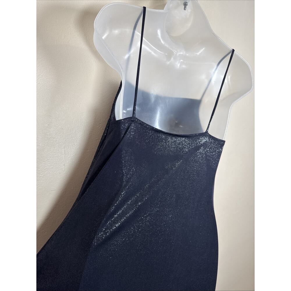 VTG I.N. San Francisco Maxi Slip Dress Sheath 90s Y2K Shimmer Sexy M Spaghetti - Picture 6 of 13